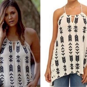 Free People Arrow Patterned Tunic Top as seen on Vampire Diaries